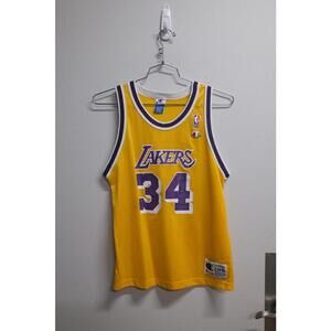 90s Champion Los Angeles Lakers O'Neal #34 Basketball Jersey